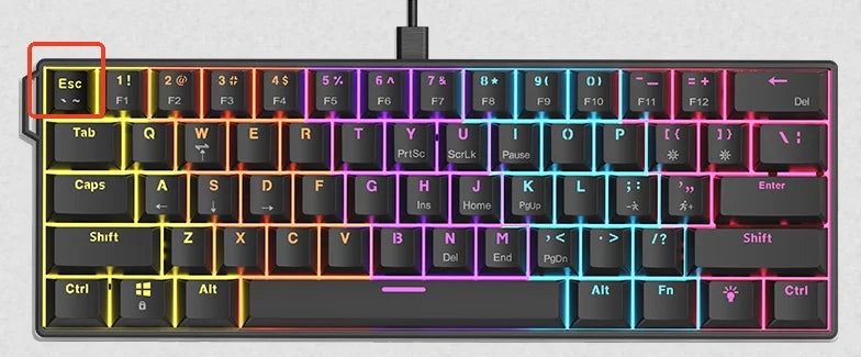 Ajazz NK61 60% mechanical keyboard with hot-swap red switches