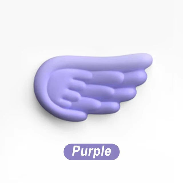 Angel wing wrist rest in purple, short