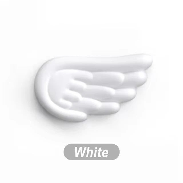 Angel wing wrist rest in white, short