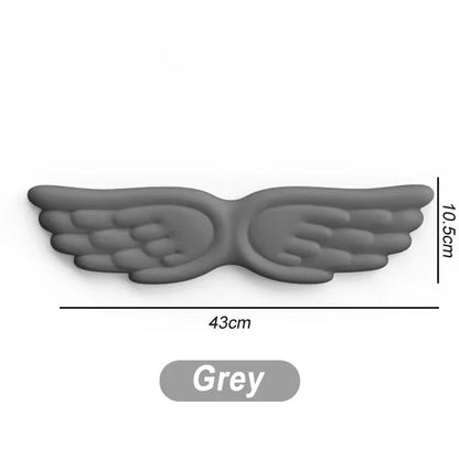 Angel wing wrist rest in gray, long