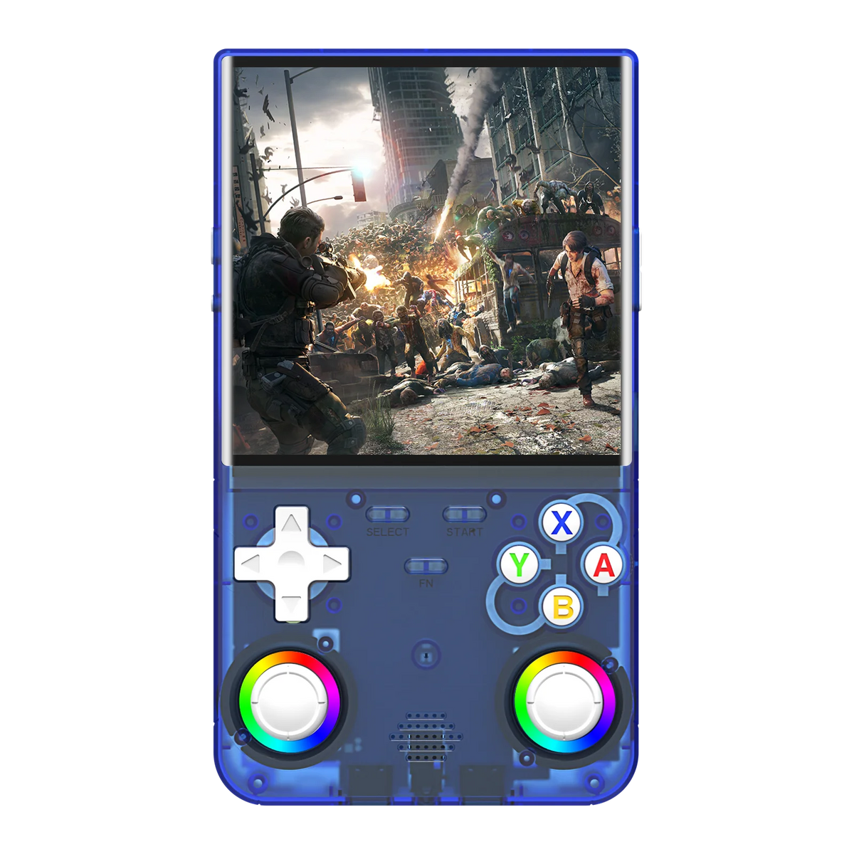 R36 Ultra retro handheld with a 4-inch IPS screen