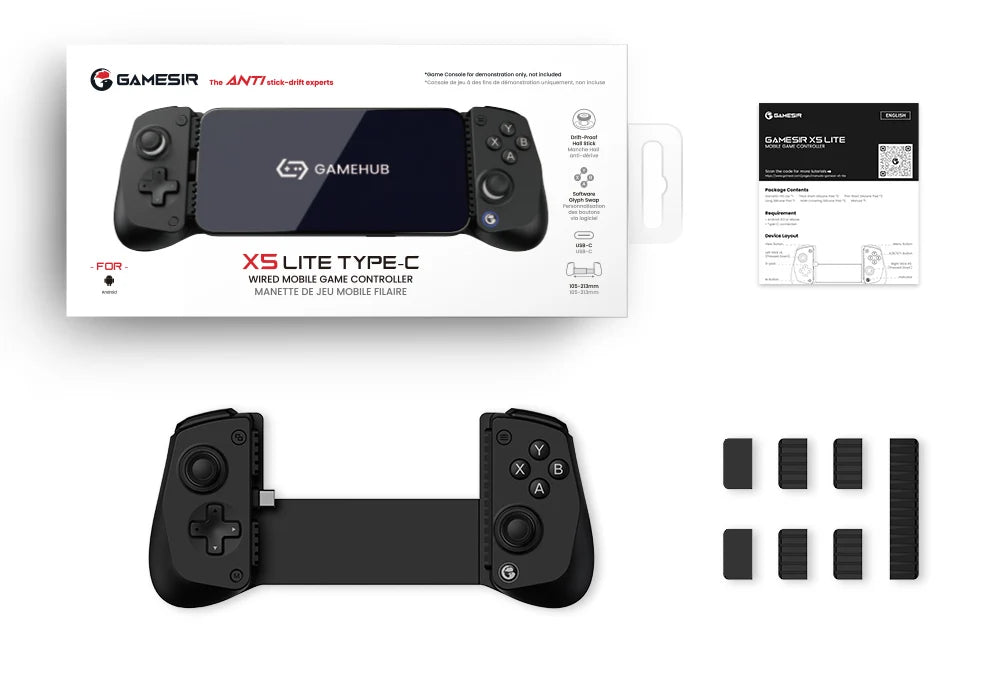 GameSir X5 Lite phone controller with USB-C and Hall-effect sticks