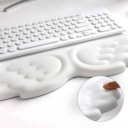 Underside of the wrist rest showing the textured silicone base