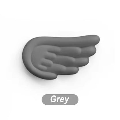 Angel wing wrist rest in gray, short