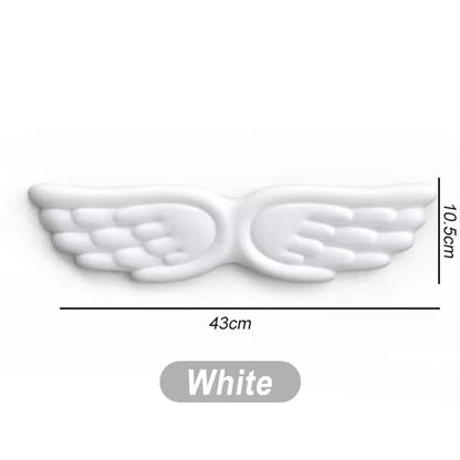 Angel wing wrist rest in white, long