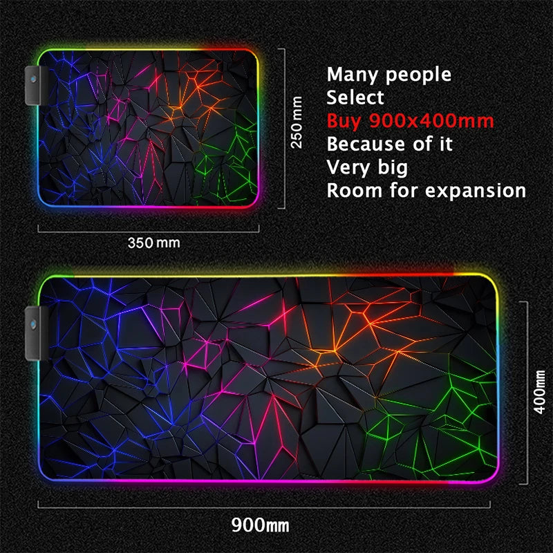 RGB desk mat, red and green lines design