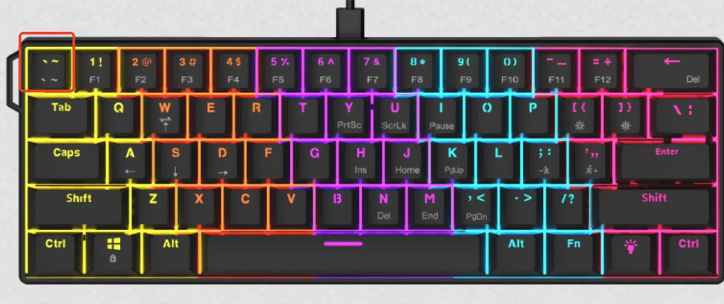 Ajazz NK61 60% mechanical keyboard with hot-swap red switches