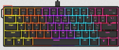 Ajazz NK61 60% mechanical keyboard with hot-swap red switches