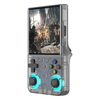 R36 Ultra retro handheld with a 4-inch IPS screen