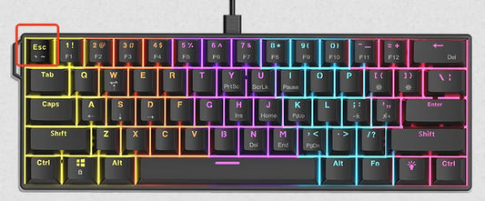 Ajazz NK61 60% mechanical keyboard with hot-swap red switches