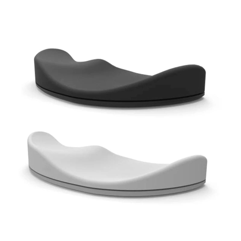 Gliding ergonomic wrist rest for right-handed mouse use, shown in white