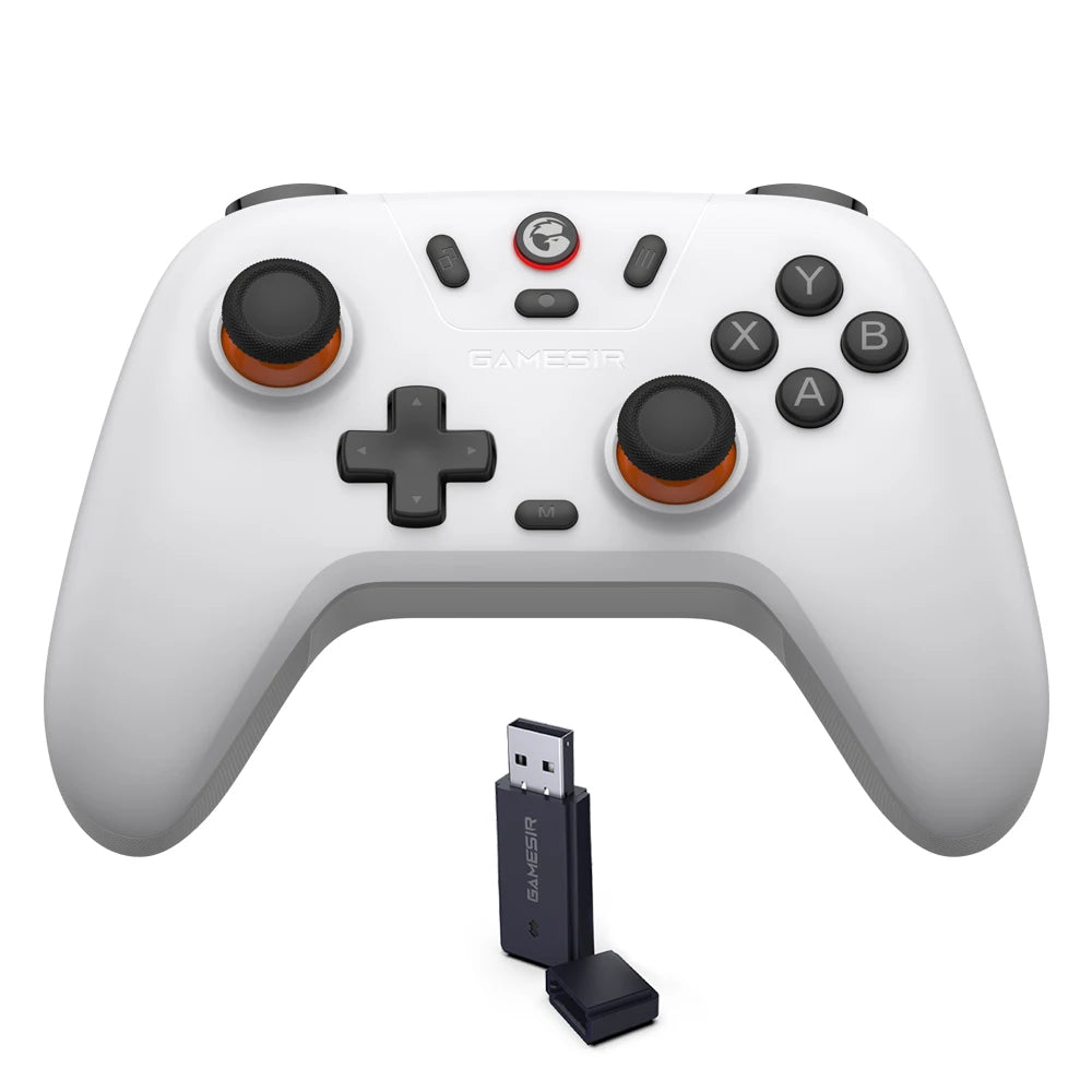 GameSir Nova Lite wireless controller in stellar white with Hall-effect sticks