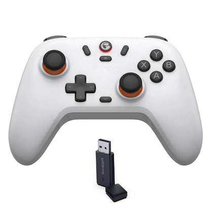 GameSir Nova Lite wireless controller in stellar white with Hall-effect sticks