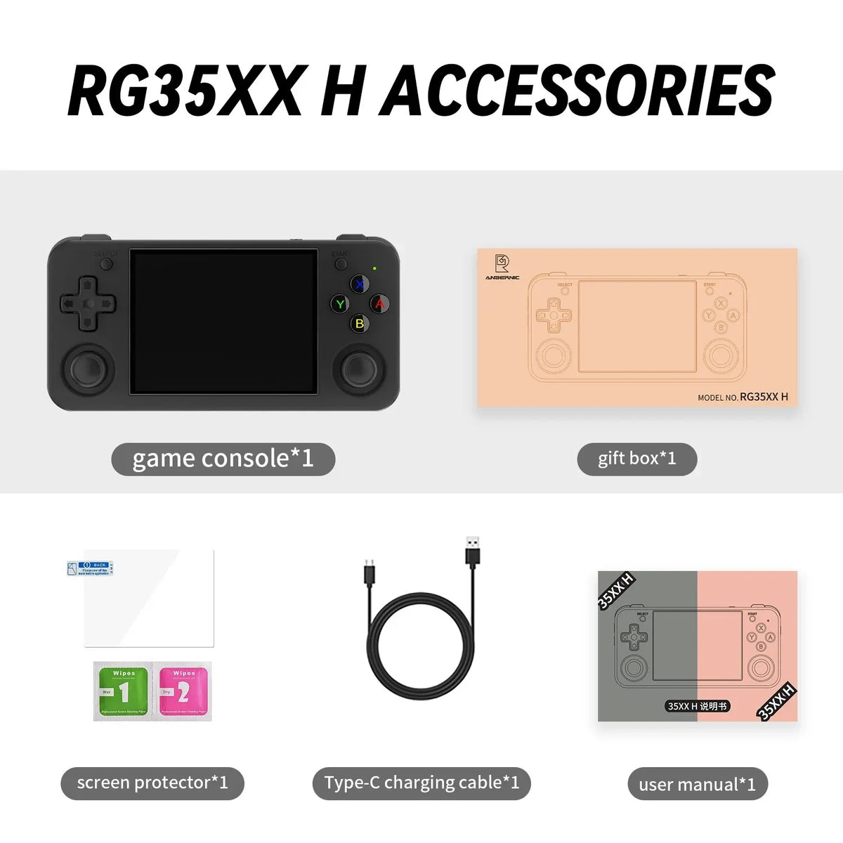 Anbernic RG35XX H in black