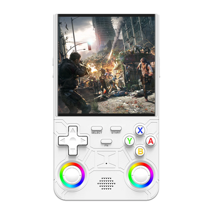 R36 Ultra retro handheld with a 4-inch IPS screen
