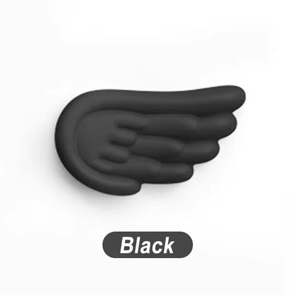 Angel wing wrist rest in black, short