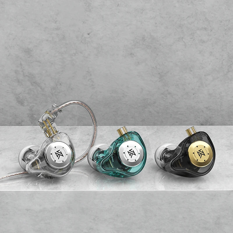 KZ EDX Pro wired in-ear monitors with 3.5 mm cable