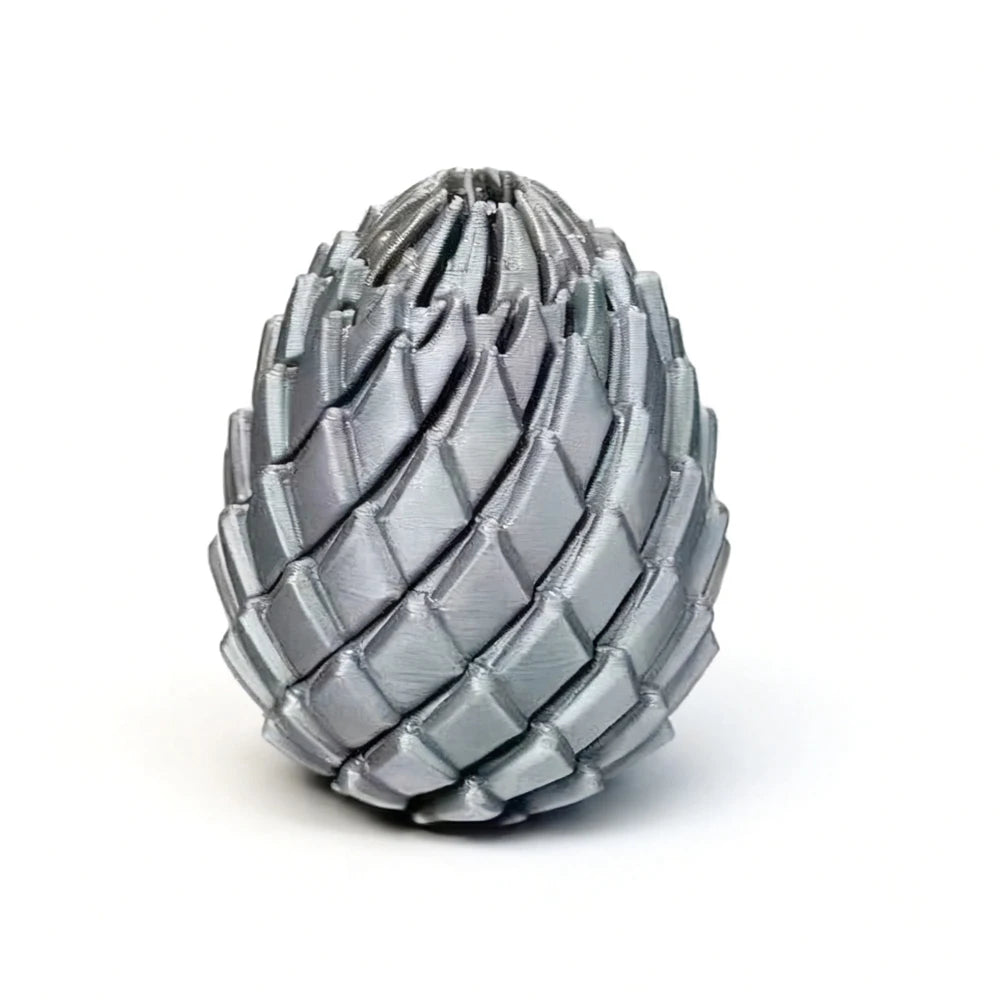 Dragon egg fidget in silver