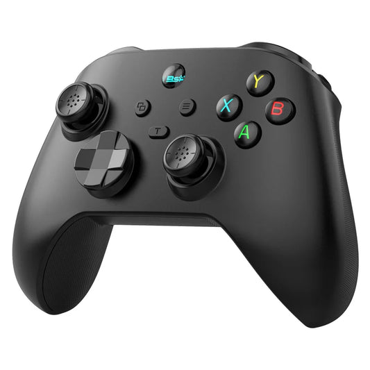 Wireless mobile game controller holding a phone, with Hall-effect sticks
