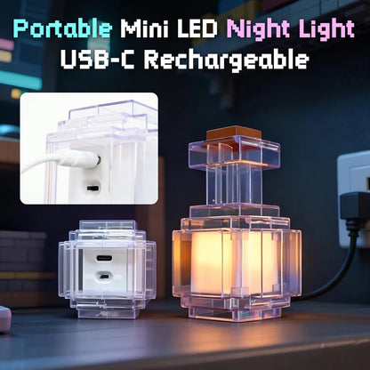 Potion bottle night light with feature callouts, fourth view